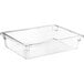 A clear plastic Cambro food storage container with a clear lid.