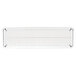 A Metro Super Erecta chrome wire shelf with metal rods on a white background.