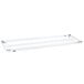 A Metro Super Erecta chrome wire shelf with two shelves on it.