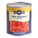 A large can of Del Destino diced red bell peppers.