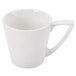 A CAC white porcelain coffee cup with a handle.