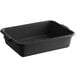 A black rectangular polypropylene container with holes.