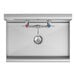 A stainless steel Regency wall-mounted utility sink with a faucet.