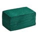 A stack of Hoffmaster hunter green paper dinner napkins.