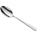 An Acopa stainless steel teaspoon with a silver handle.