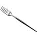 An Amefa Soprano stainless steel table fork with a black handle.