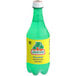 A green Jarritos Grapefruit soda bottle with a yellow label.