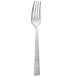 An Amefa Felicity stainless steel dessert fork with a silver handle.