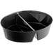 A black plastic Choice mini dual compartment dish.