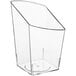 A Choice clear plastic mini angled appetizer cup.