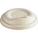 A white World Centric fiber hot cup sip lid.