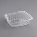 A World Centric clear rectangular deli container with a lid.