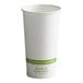 A white World Centric compostable paper hot cup.