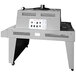 A large grey Sealer Sales Shrink Tunnel machine on wheels.