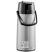 A silver and black Bunn Zojirushi coffee airpot with a lever handle.