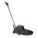 A Powr-Flite Millennium floor burnishing machine with black wheels and a blue handle.