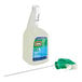 A white bottle of Comet bathroom cleaner with a blue label and a white straw.