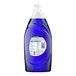 A blue bottle of Dawn Platinum Refreshing Rain dishwashing liquid.