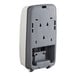 A grey and white Safeguard Professional foaming and gel sanitizer dispenser.