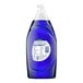 A blue bottle of Dawn Platinum Refreshing Rain dish soap.