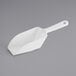 A white plastic Choice flat bottom scoop.