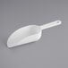 A white plastic Choice round bottom scoop.