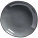 An American Metalcraft Crave grey melamine bowl with a black rim.