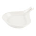 A white bowl with a handle.