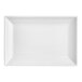 An American Metalcraft white rectangular mini melamine plate.