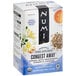 A box of Numi Organic Congest Away Herbal Tea Bags with a product label.