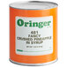 A white #10 can of Oringer crushed pineapple in syrup.