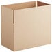 A close-up of a Lavex Kraft cardboard shipping box.