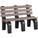 A brown MasonWays plastic Dura-Bench with black legs.