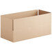 A brown box with a lid on a white background.