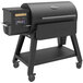 A Louisiana Grills Black Label 1000 pellet grill on wheels.