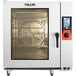 A large Vulcan TCM-102G-NAT/LP gas combi oven with a glass door.