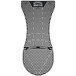 A black rubber pad with a hexagon pattern and holes in it.