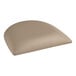 A Lancaster Table & Seating wood bar stool with a taupe vinyl seat on a white background.