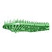 A green rectangular WizKid urinal screen with many small rods.