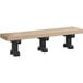 A MasonWays Cedar Dura-Bench with black legs.