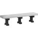 A gray plastic MasonWays Dura-Bench with black legs.