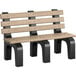 A MasonWays Dura-Bench with a cedar seat and black legs.