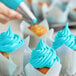 Cupcakes with Rich's Allen Turquoise Buttrcreme icing.