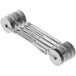 A Choice stainless steel pastry cutter with 10 wheels.