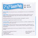 A white Medi-First box with blue text reading "Sterile 2" x 2" Gauze Pads" containing 10 gauze pads.