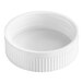 A white plastic 45/400 child resistant bottle cap with a circular surface.