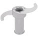 A white plastic Robot Coupe fine serrated "S" blade with a handle.