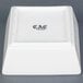 A CAC China white square bowl with black text that says "Fortune" on it.