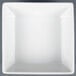 A CAC China white square bowl on a gray surface.