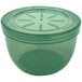 A jade green GET Reusable Soup Container with a lid.